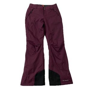 Columbia Ski Pants Womens Small Purple Berry Bugaboo Omni-Heat Insulated Snow
